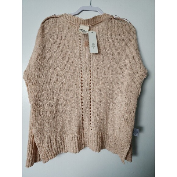 NWT Lulus Olive & Oak Warmest Wishes Knit Cardigan Sweater Beige Oversized Sz XS - Picture 4 of 8